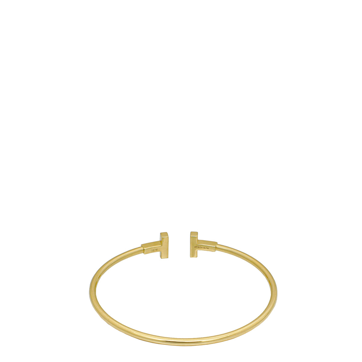 Tiffany & Co 18K Yellow Gold Diamond T Wire Medium Bracelet – THE 