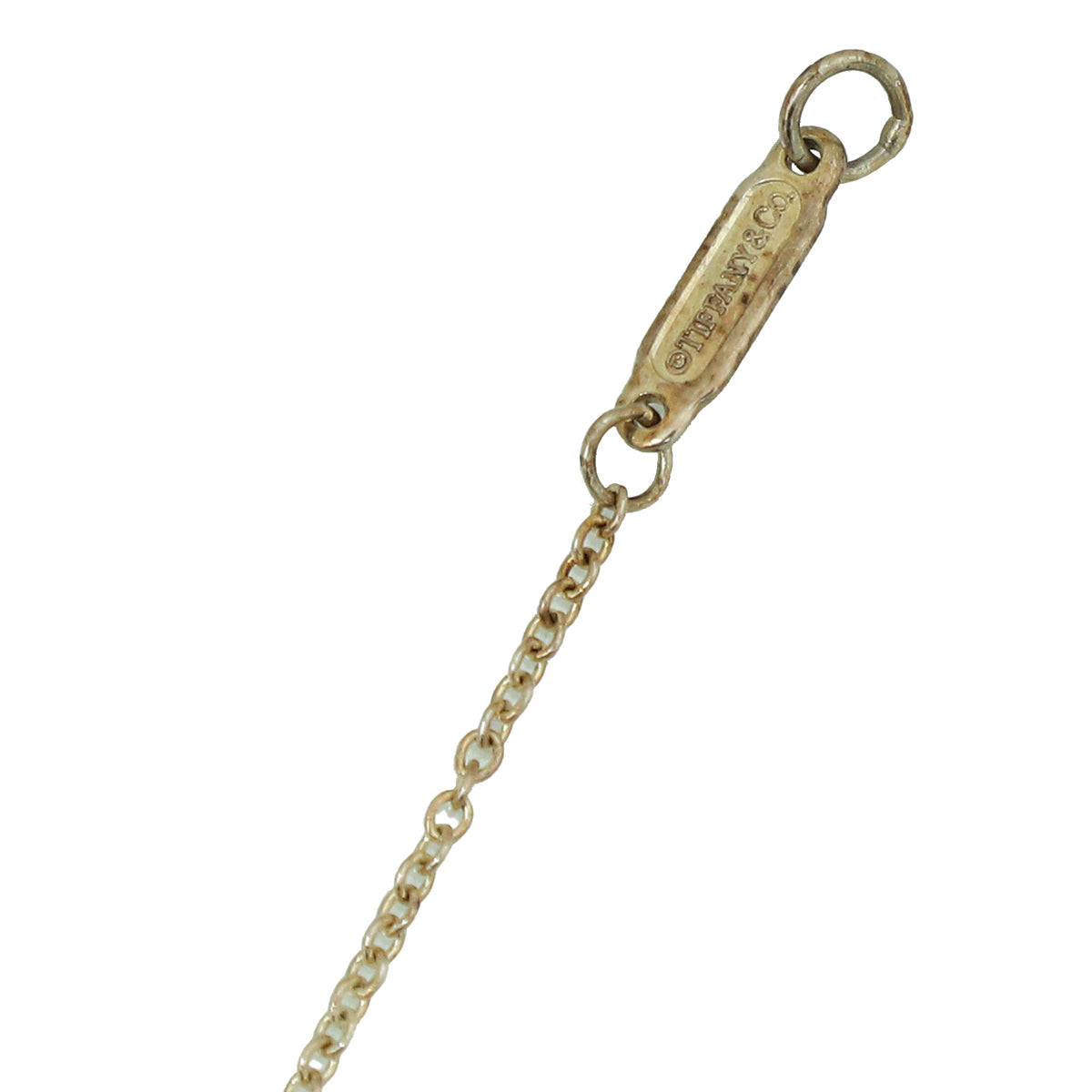 Tiffany & Co Sterling Silver Heart Keyhole Lock Pendant Necklace