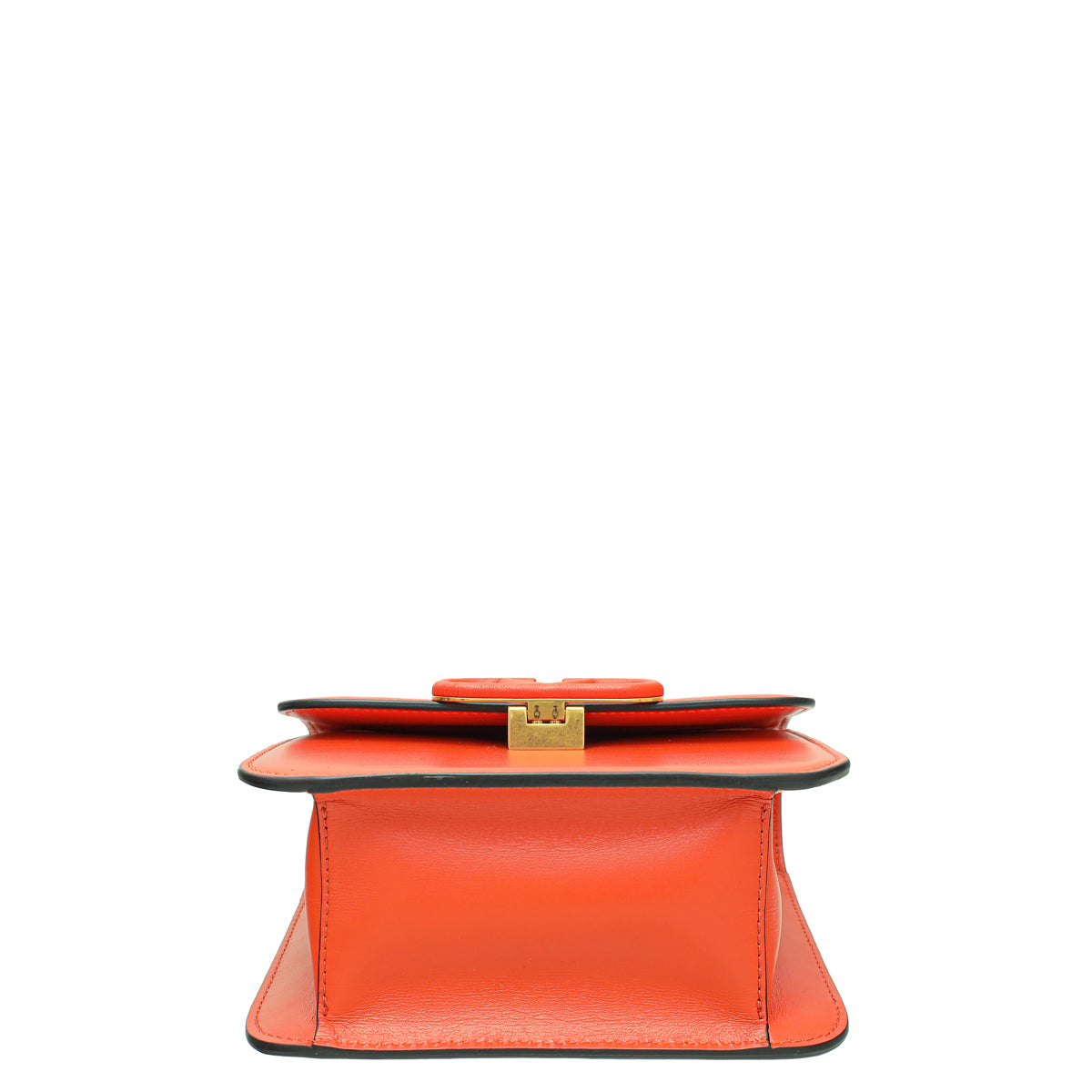 Valentino Red Orange VLogo Flap Bag THE CLOSET