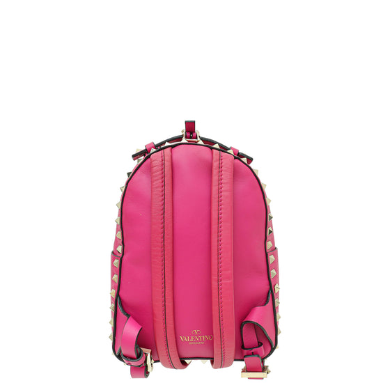 Valentino Dark Fuschia Rockstud Mini Backpack Bag