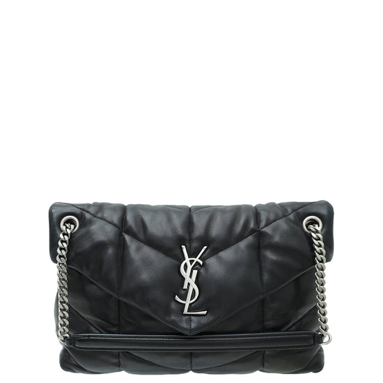YSL Black Monogram Puffer Flap Medium Bag