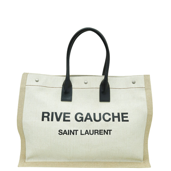 YSL Bicolor Rive Gauche Large Tote Bag