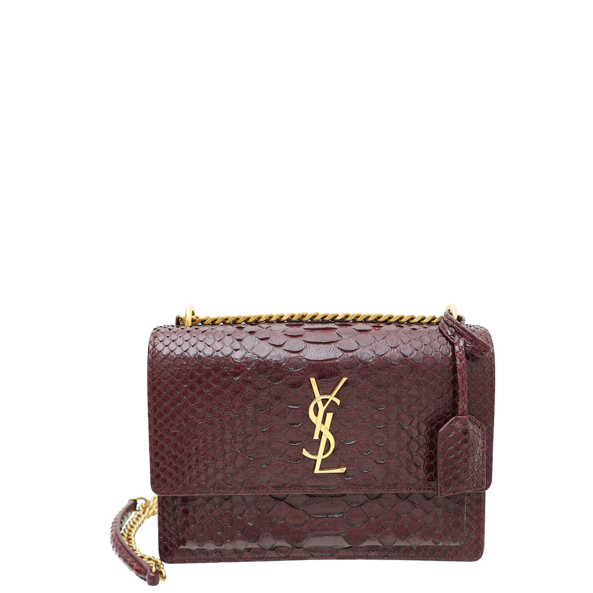 YSL Burgundy Sunset Python Medium Bag – THE CLOSET