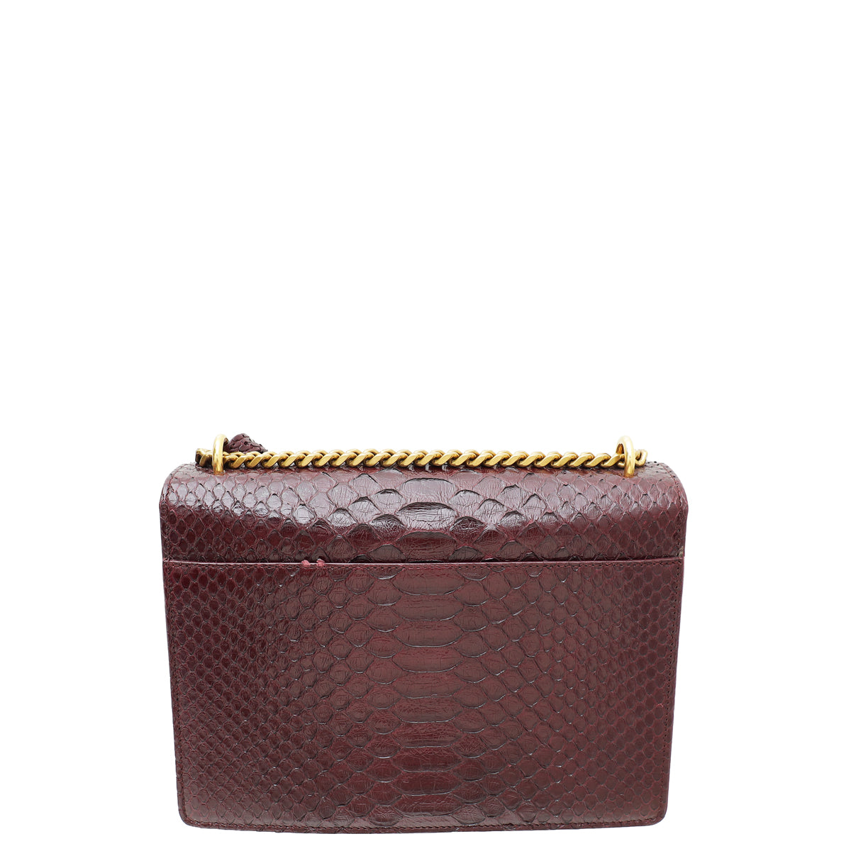 YSL Burgundy Sunset Python Medium Bag – THE CLOSET