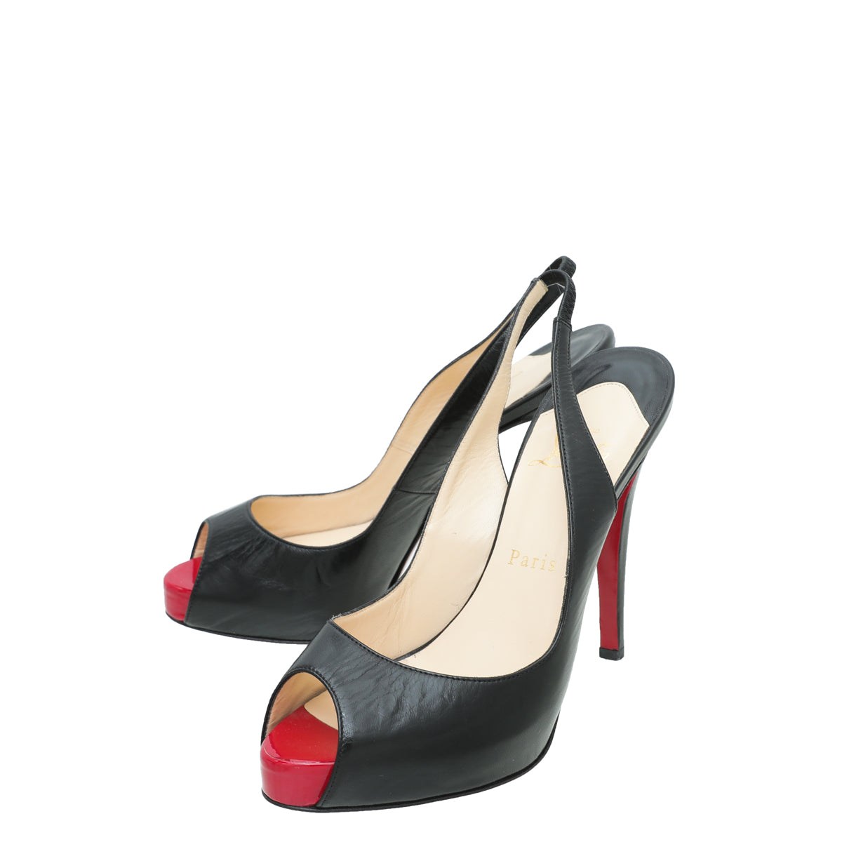 Christian Louboutin Black No Prive Slingback 36.5 – THE CLOSET