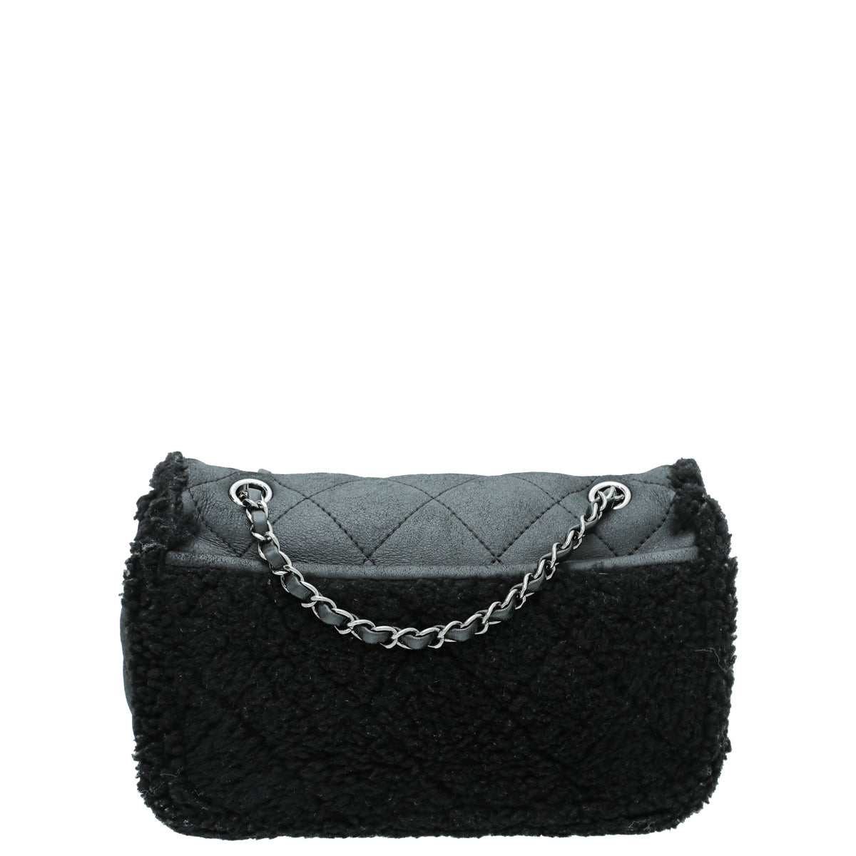 Chanel Black CC Shearling Coco Neige Small Flap Bag – THE CLOSET
