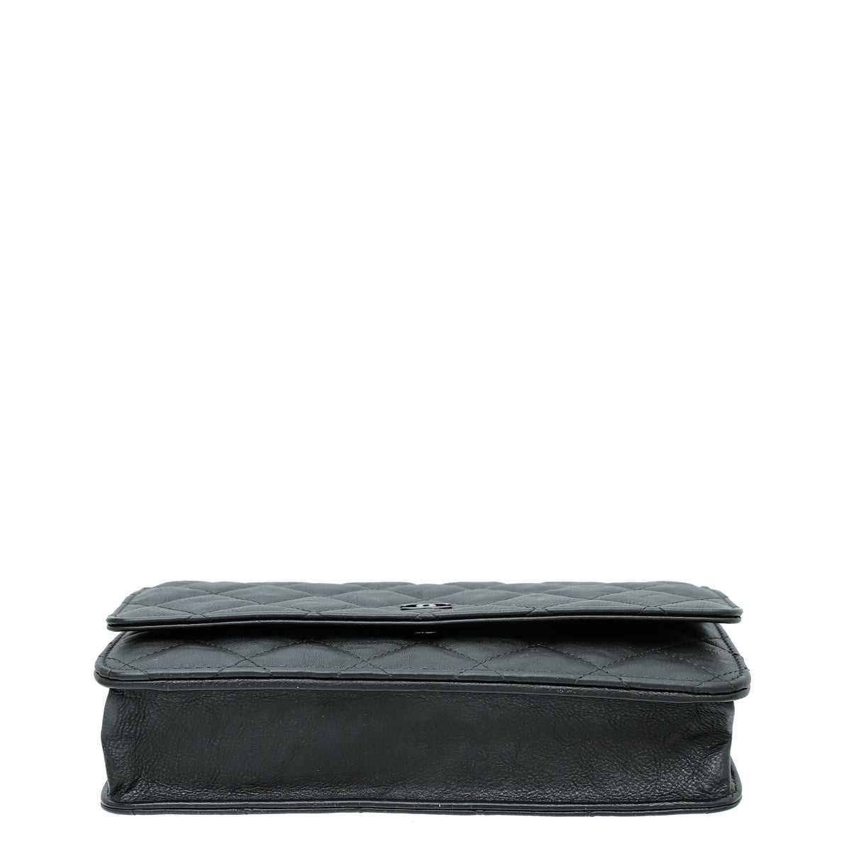 Chanel So Black CC Classic Crumpled Wallet On Chain – THE CLOSET