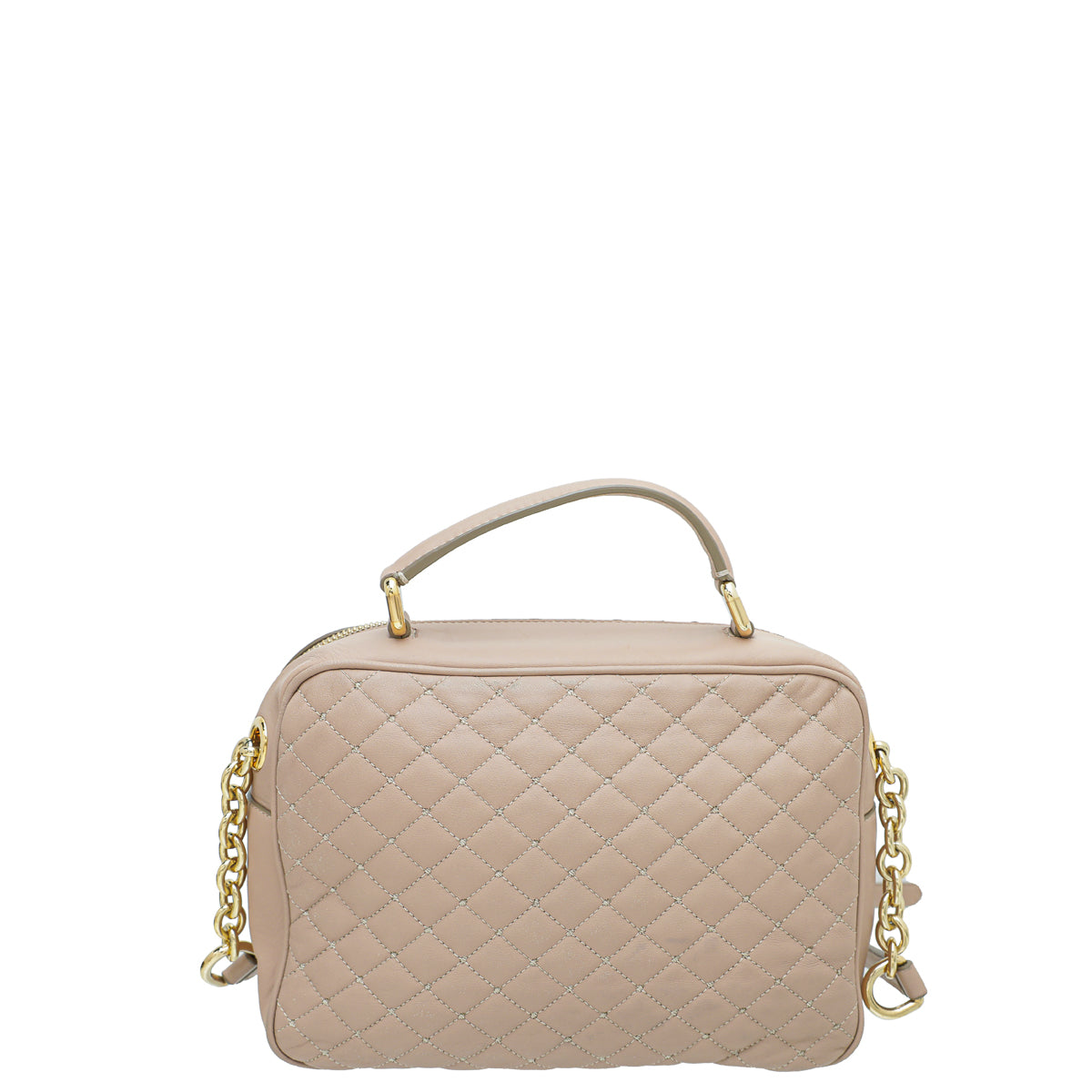 Dolce & Gabbana Nude Quilted Top Handle Camera Bag