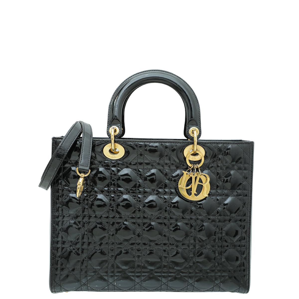 Christian Dior ブラックパーティーバッグ Christian Dior Black Lady Dior Large Bag – THE CLOSET