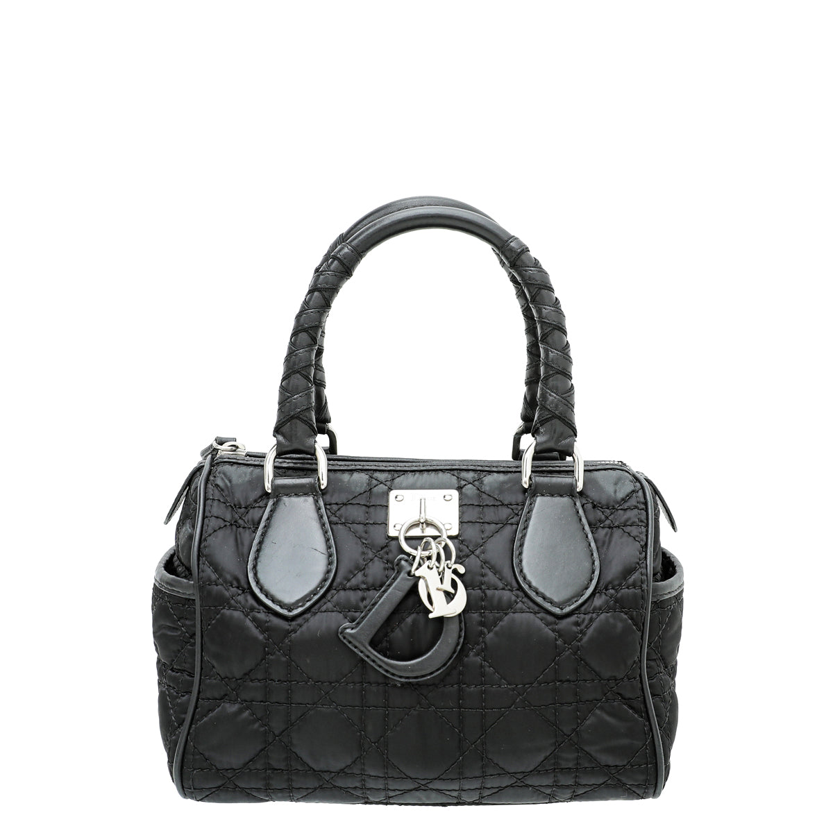 Christian Dior Black Nylon Cannage Charming Boston Mini Bag – THE 