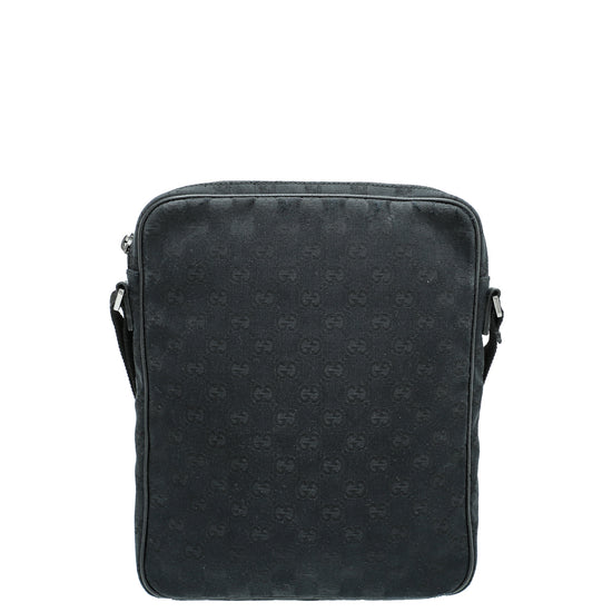Gucci Black GG Messenger Bag
