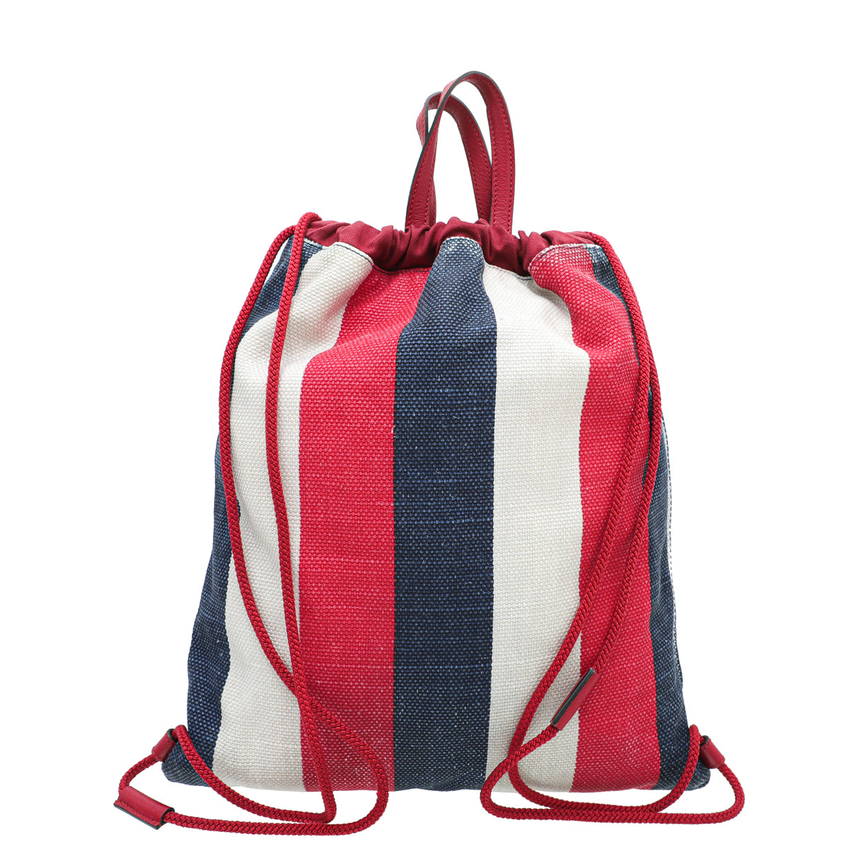 Gucci Tricolor Logo Sylvie Stripe Drawstring Backpack Bag  display picture 2