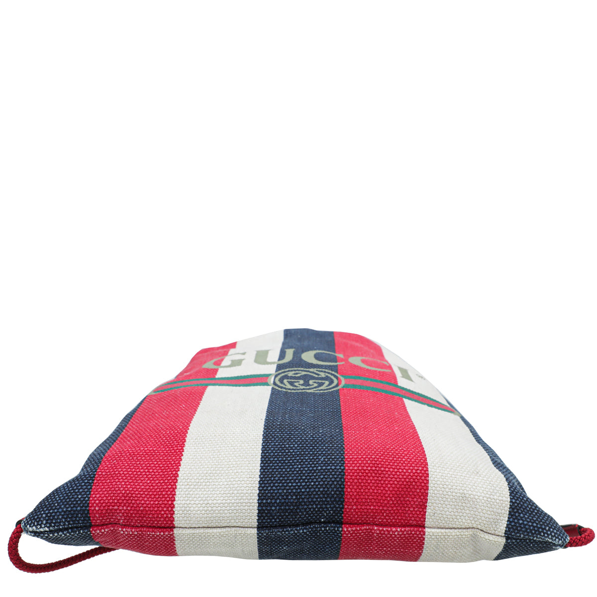 Gucci Tricolor Logo Sylvie Stripe Drawstring Backpack Bag  display picture 1