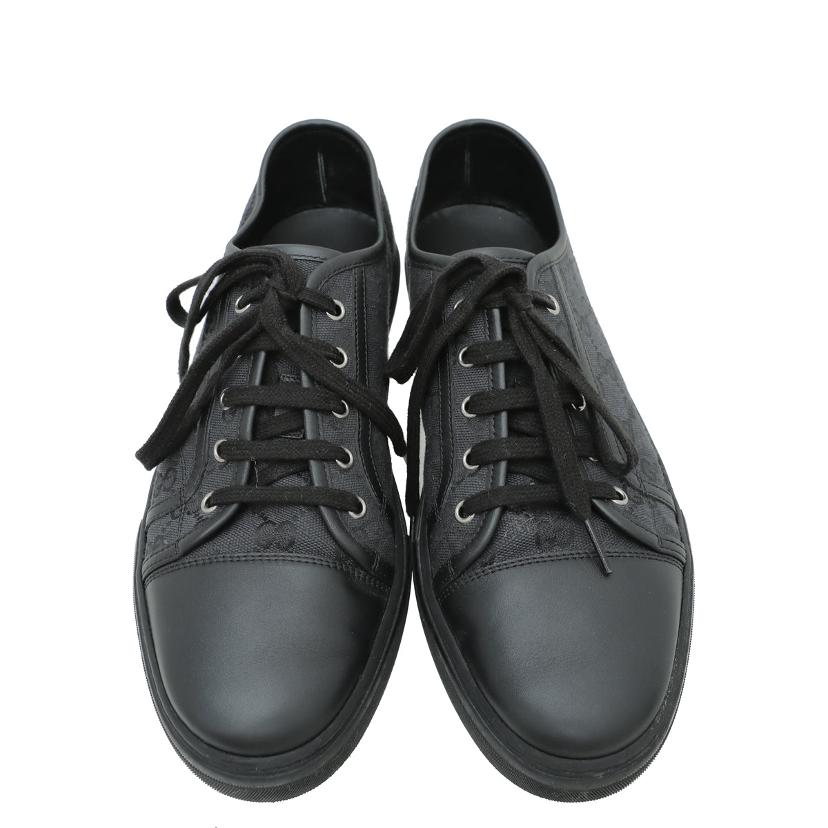 Gucci Black GG Low Top Sneakers 10