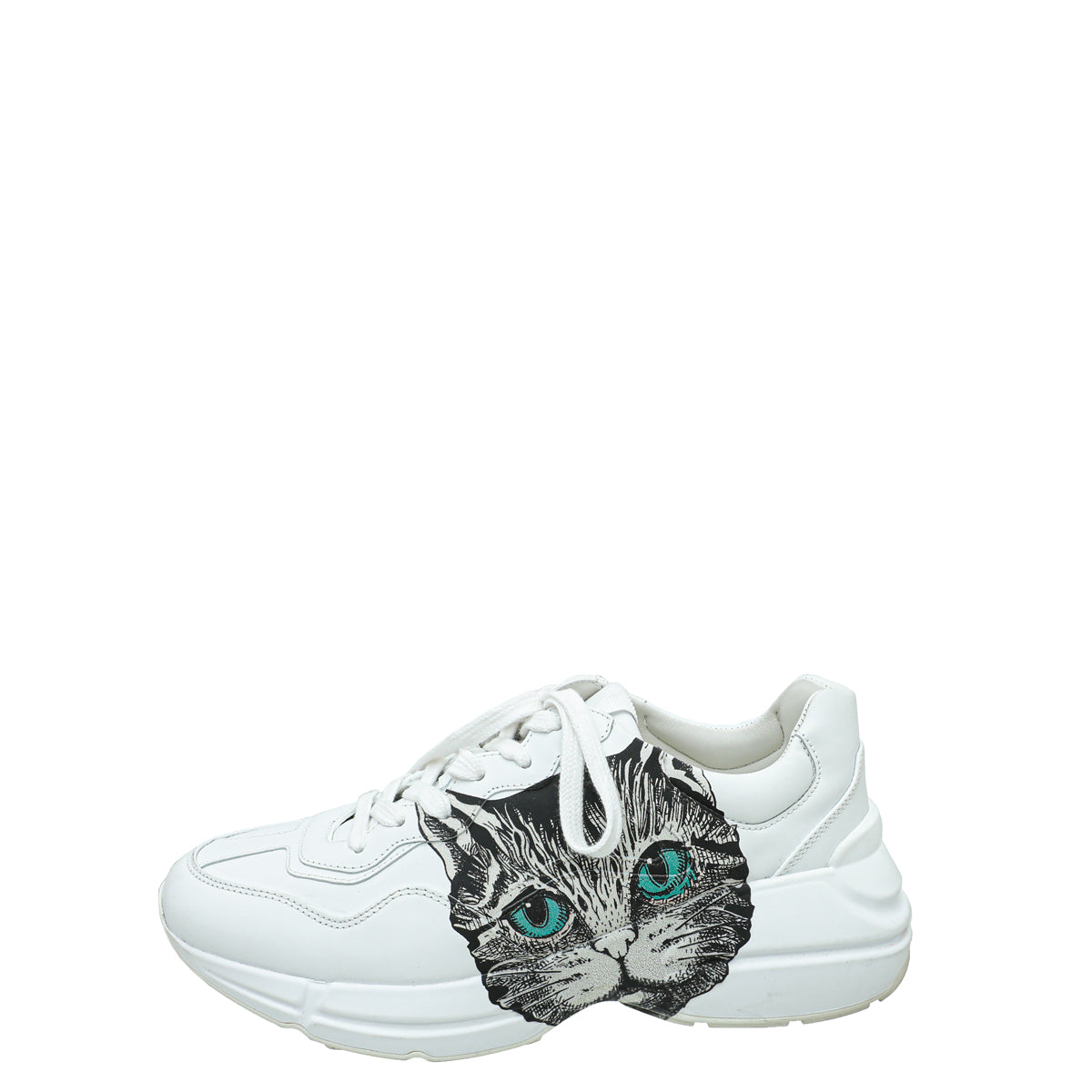 Gucci White Rhyton Mystic Cat Print Sneaker 37.5 – THE CLOSET