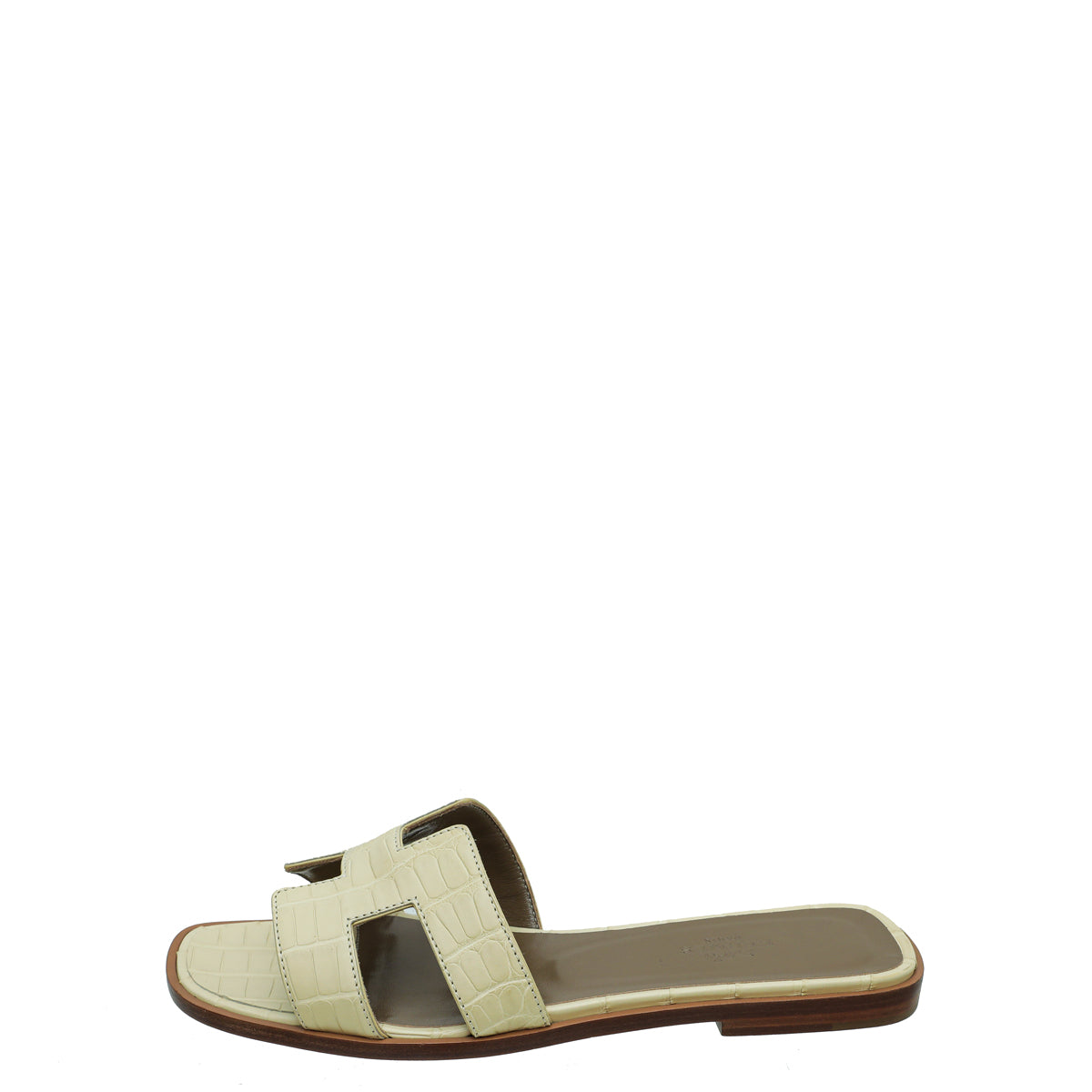 Hermes Vanille Matte Alligator Oran Sandal 37 – THE CLOSET