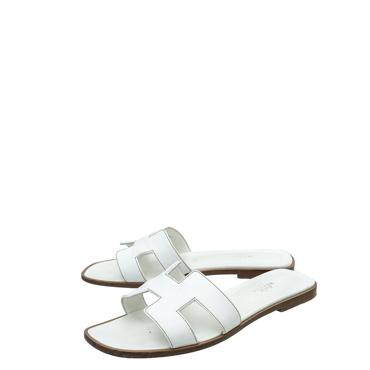 Hermes Blanc Oran Sandal 38 – THE CLOSET