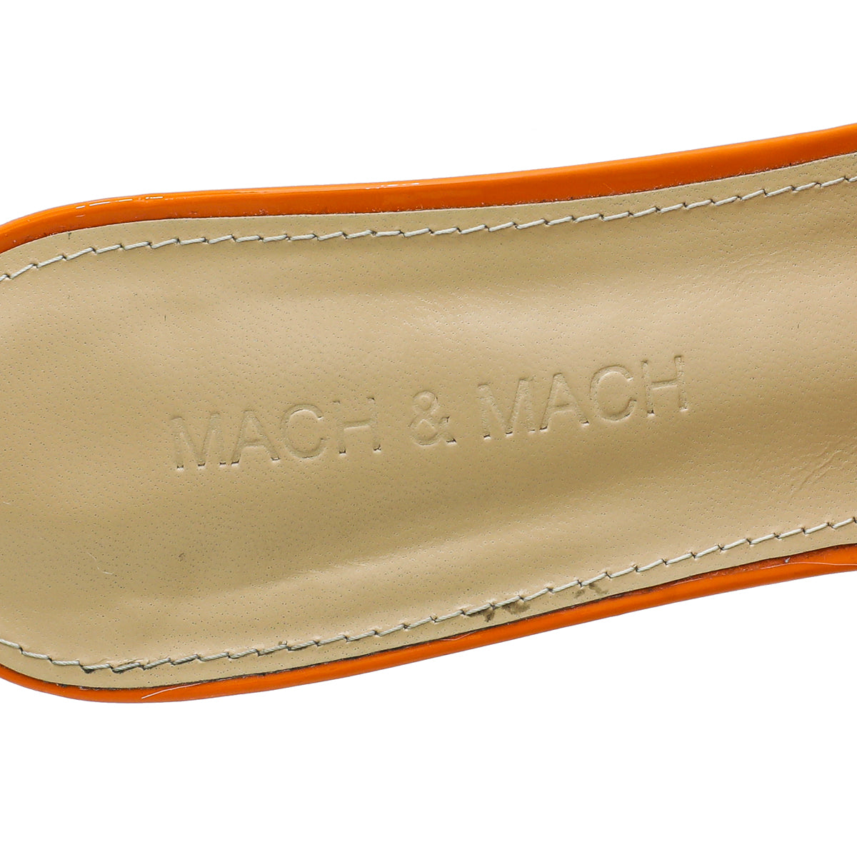Mach & Mach Orange Crystal Bow PVC Mules 37.5