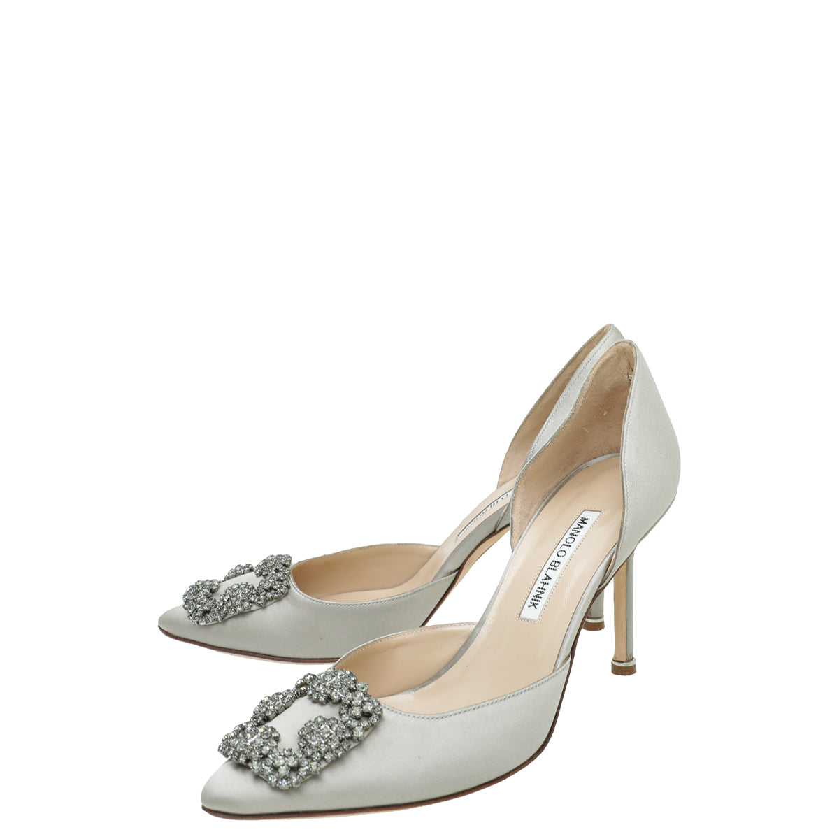 Manolo Blahnik Gray Hangisi D'Orsay Pumps 38.5 – THE CLOSET
