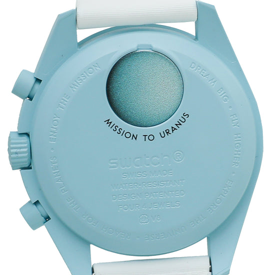 Omega Bicolor X Swatch Speedmaster Moonswatch Mission to Uranus 41mm Quartz Watch