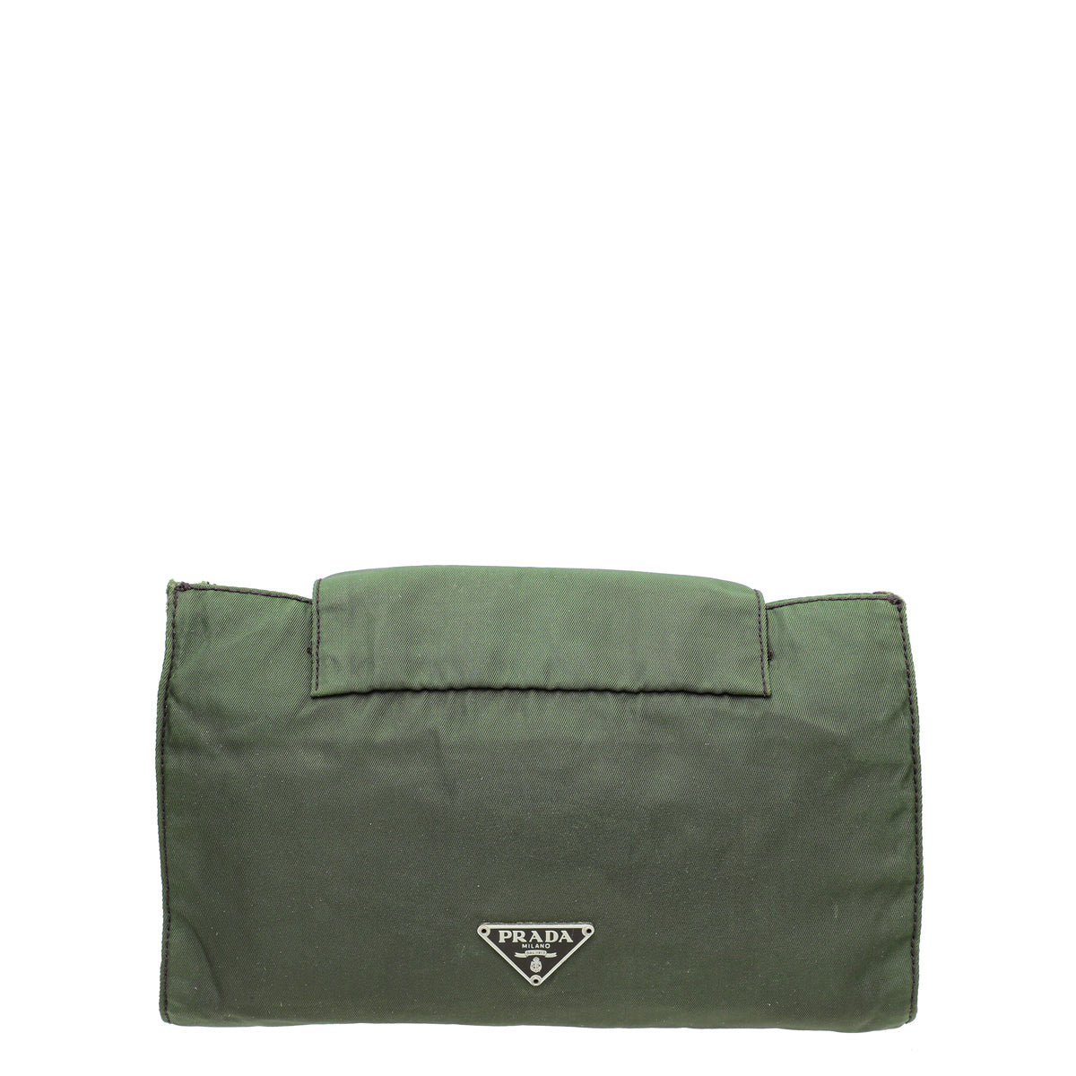 Prada Khaki Logo Nylon Pouch – THE CLOSET