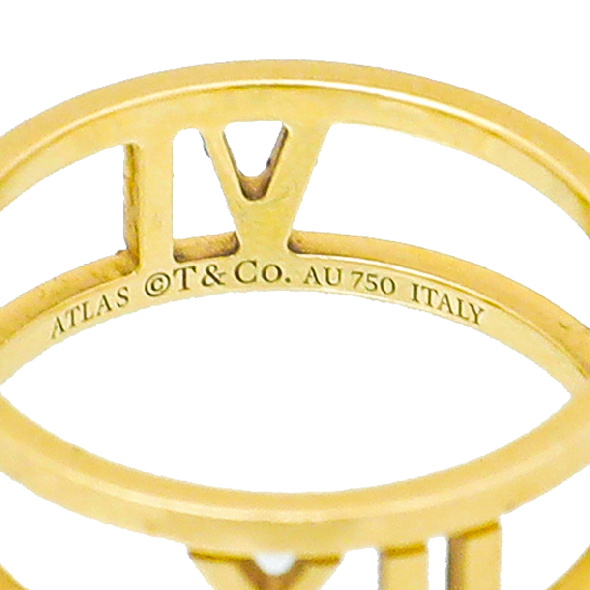 Tiffany & Co 18K Yellow Gold Atlas Open Ring – THE CLOSET