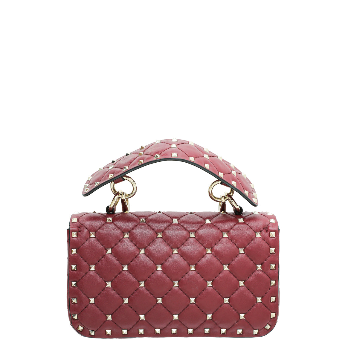Pochette Valentino Rockstud Rolling Medium - Couleur Rubis/Bordeaux - Neuve Avec étiquettes
