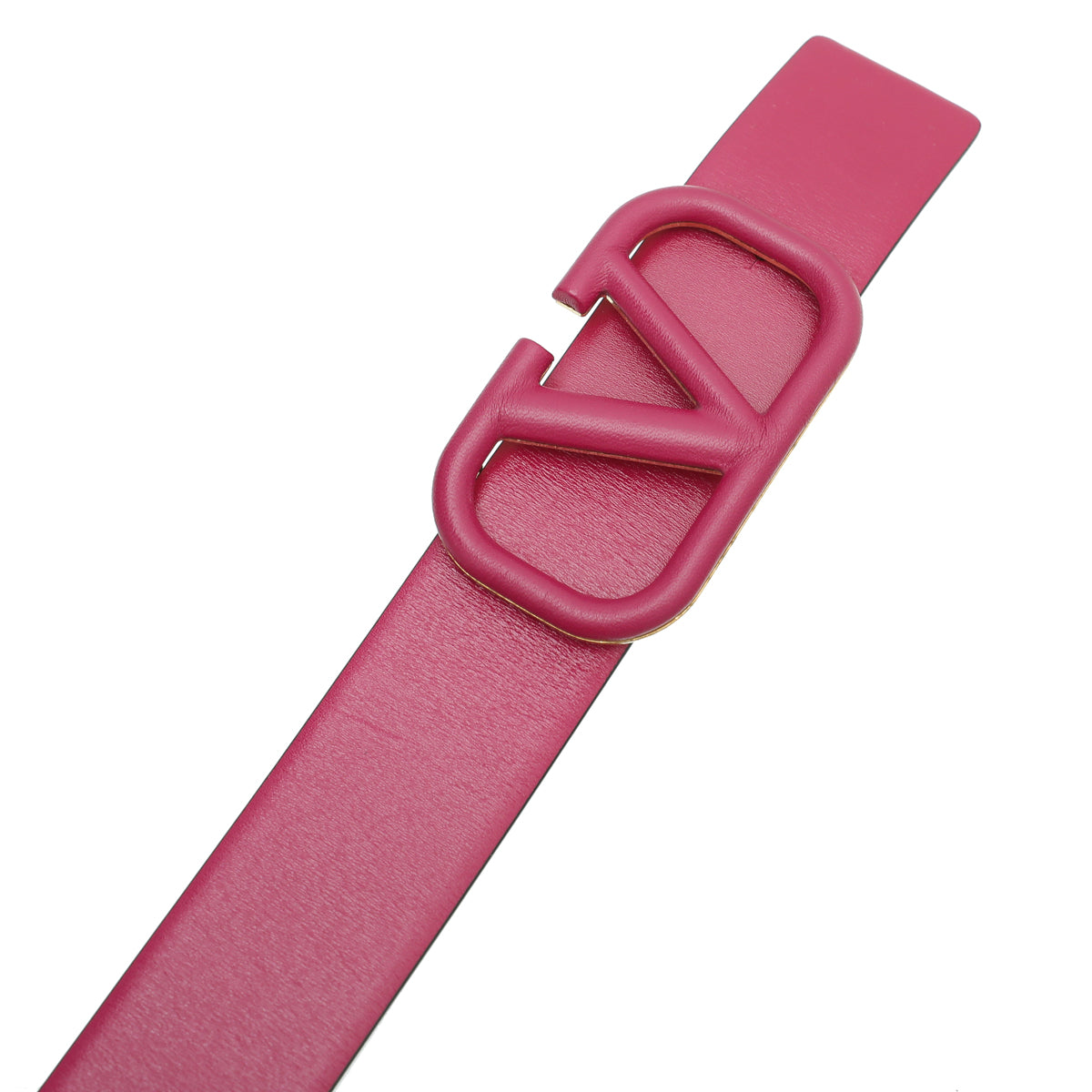 Vlogo Wine Gold Buckle Belt 40mm Wine Black Leather