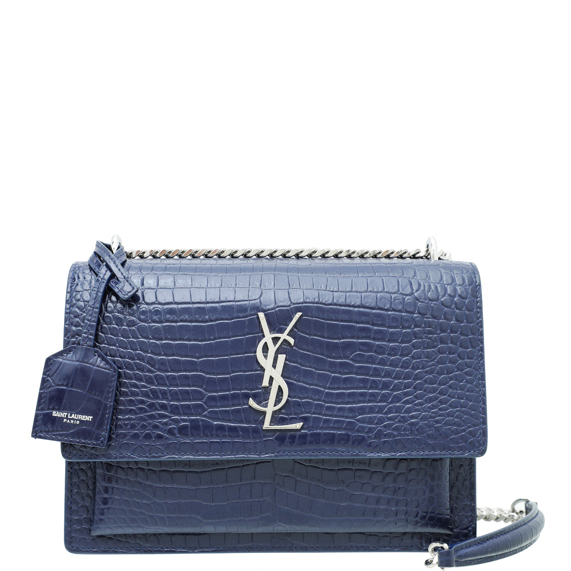 SAINT LAURENT ネイビー ケース Yves Saint Laurent YSL Parfums Pouch blue faux leather travel