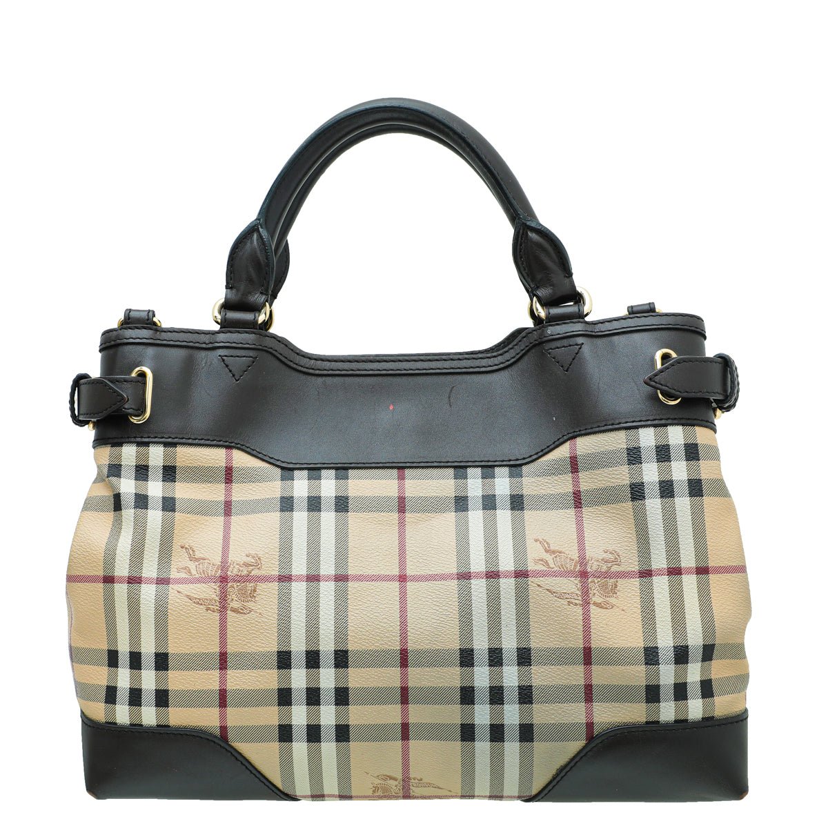 Burberry Chocolate Haymarket Check Hepburn Small Bag – THE CLOSET