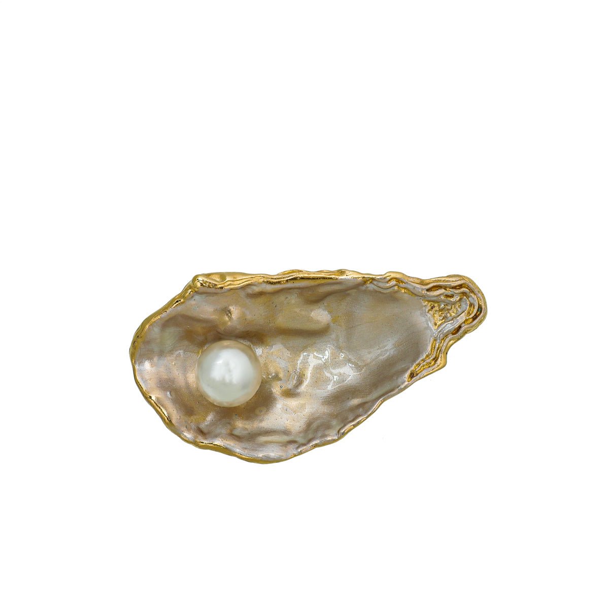 Burberry - Burberry Ivory Oyster Enamel Mother Of Pearl Brooch | The Closet