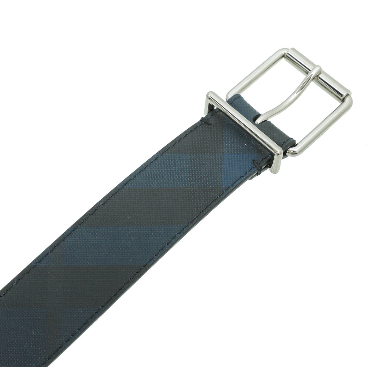 blue burberry belt