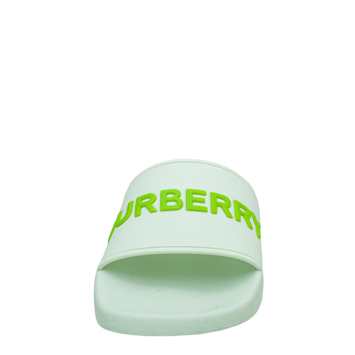 Burberry Lime Green Slides Check Slides in Thicket green - Men | Burberry® Official main image 4