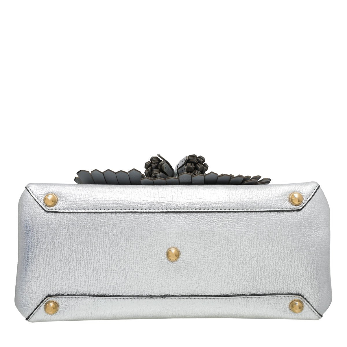 Burberry Silver Banner Brogue Details Medium Tote Bag – THE CLOSET