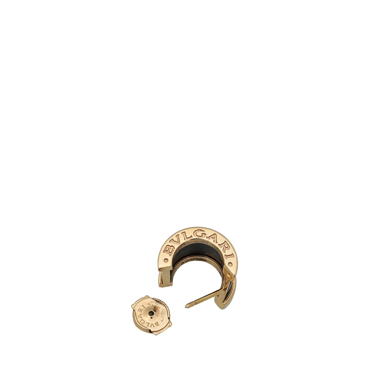 Bvlgari - Bvlgari 18K Pink Gold Black Ceramic B.Zero 1 Earrings | The Closet