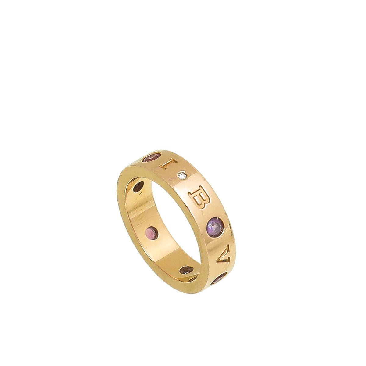 Bvlgari - Bvlgari 18K Pink Gold Diamond Roman Sorbets Ring 52 | The Closet