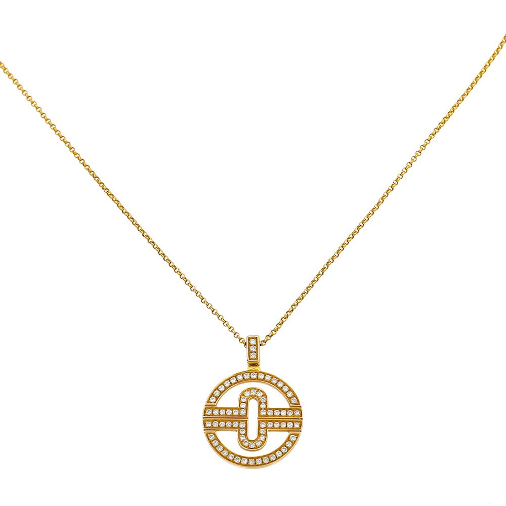 Bvlgari - Bvlgari 18K Rose Gold Diamond Parentesi Pendant Necklace | The Closet