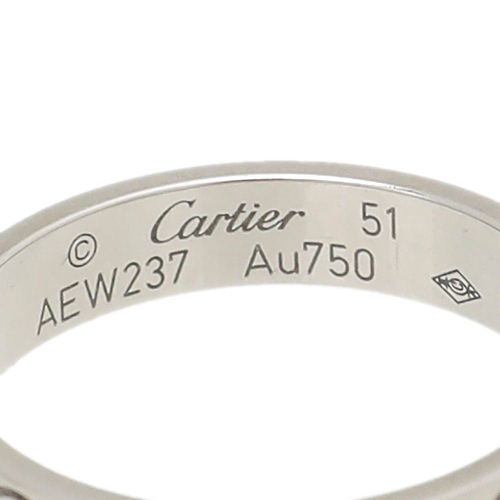 Cartier 18K White Gold Love Wedding Band Ring 51 – THE CLOSET