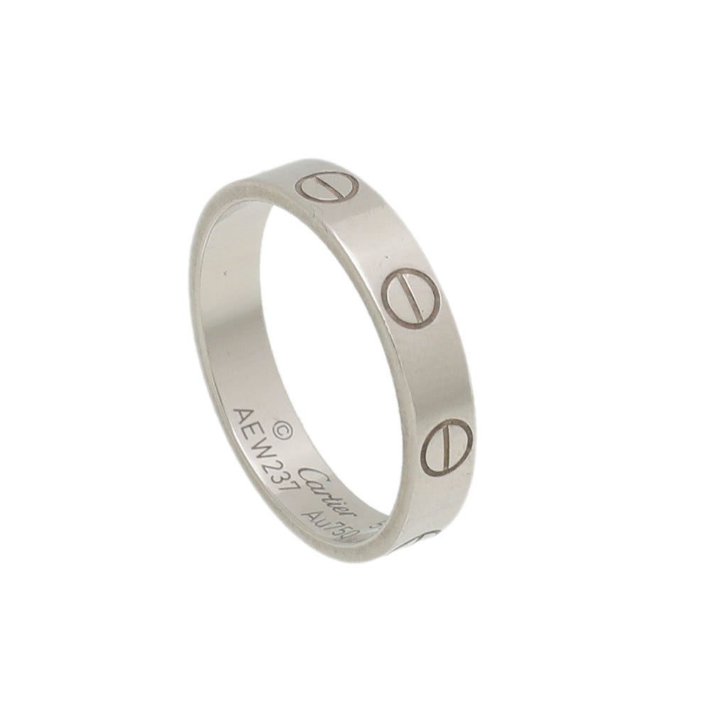 Cartier 18K White Gold Love Wedding Band Ring 51 – THE CLOSET