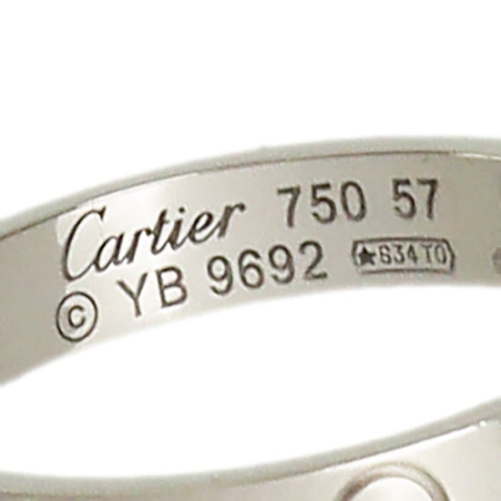 thecloset.uae - Cartier 18K White Gold Love Wedding Band Ring 57 | The Closet
