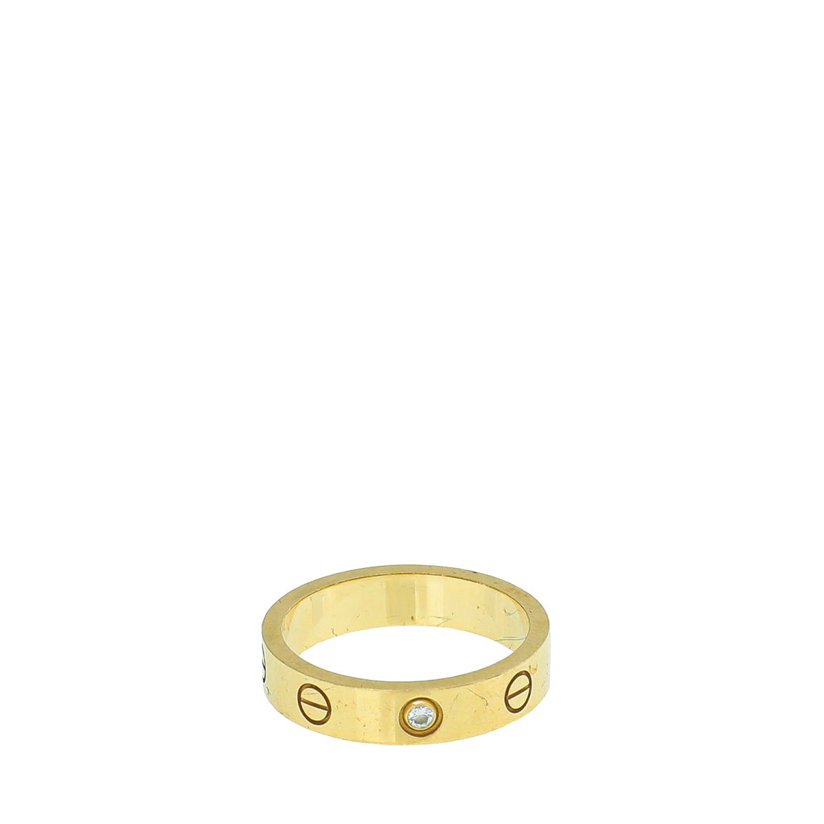 Cartier 18K Yellow Gold Diamond Love Wedding Band Ring 51 – THE CLOSET