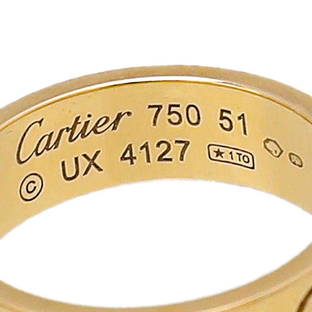 Cartier 18K Yellow Gold Love Wedding Band Ring 51 – THE CLOSET