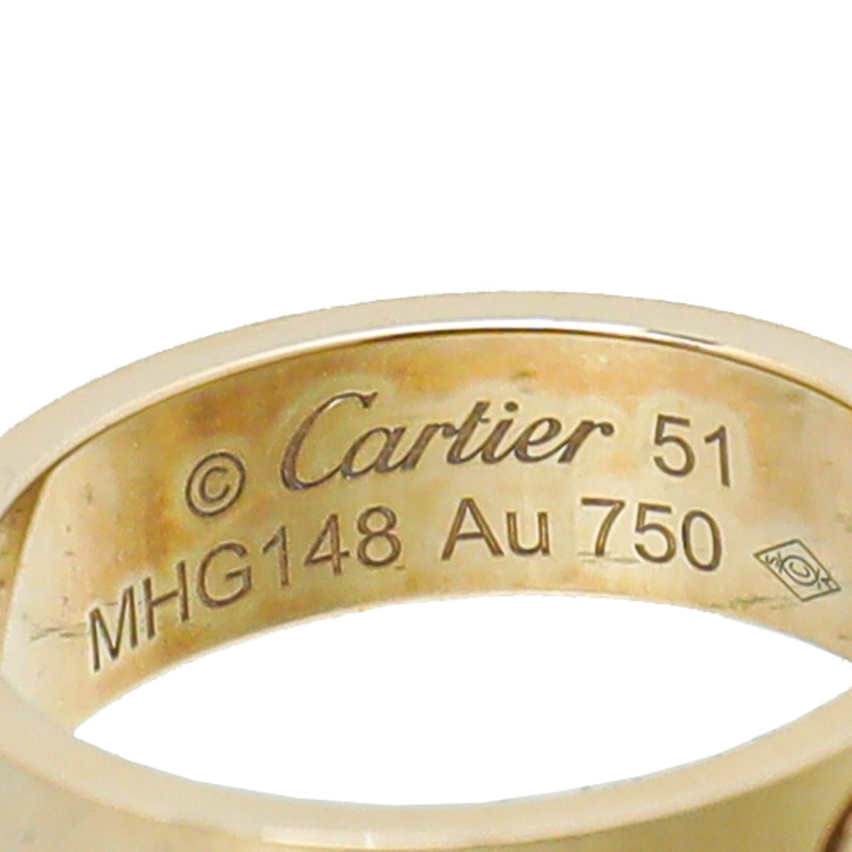 Cartier 18K Yellow Gold Love Wedding Band Ring 51 – THE CLOSET