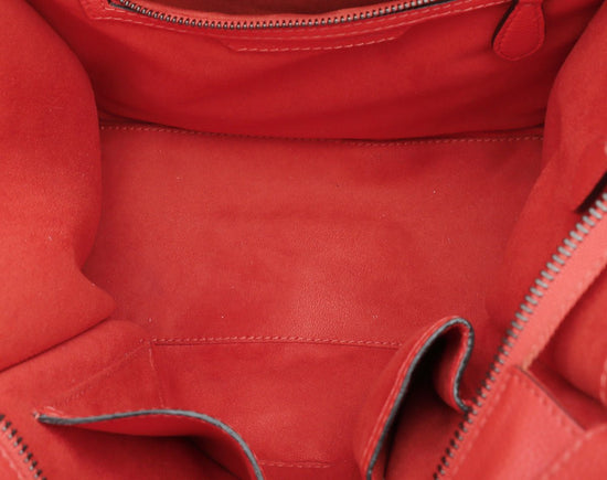 Celine - Celine Orange Drummed Micro Luggage Bag | The Closet