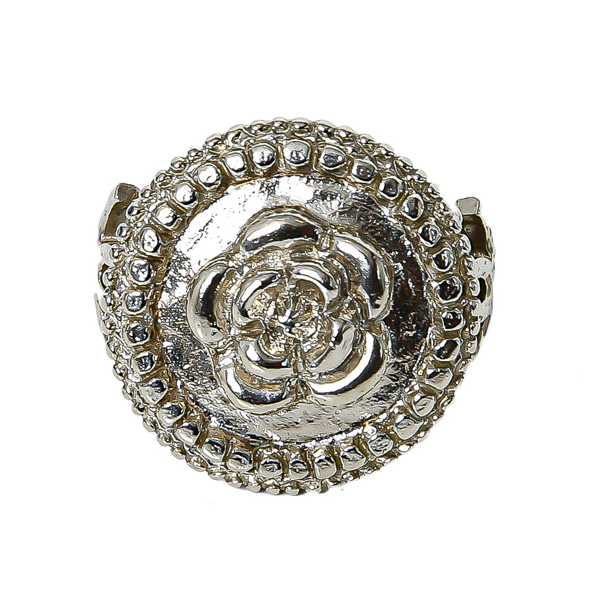 Chanel Camellia Plate CC Ring Small