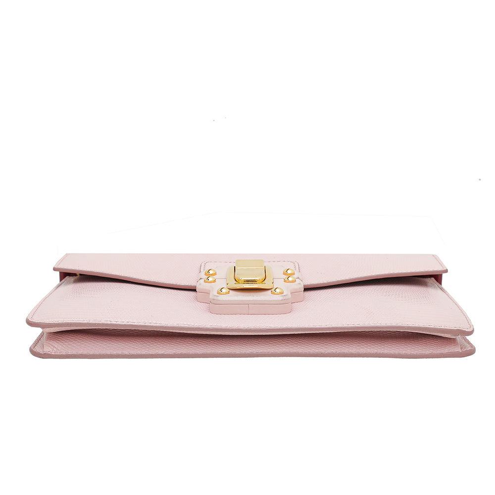 Dolce & Gabbana Pink Lizard Embossed Lucia Crossbody Bag – THE CLOSET