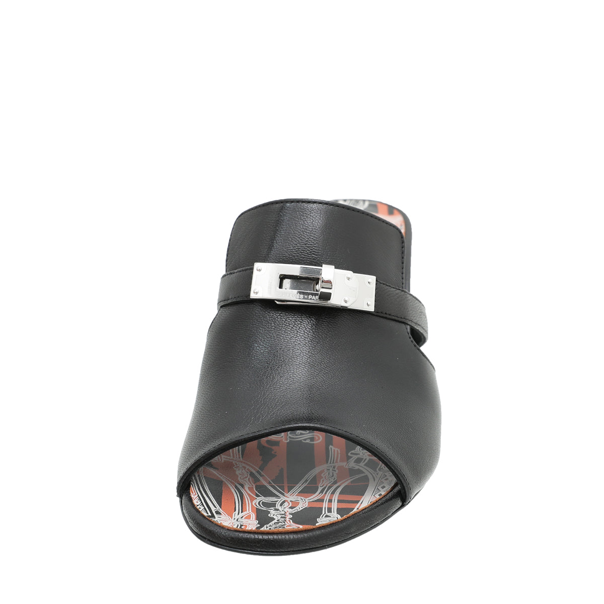 Hermes Noir Cute Mule Sandals 37 – THE CLOSET