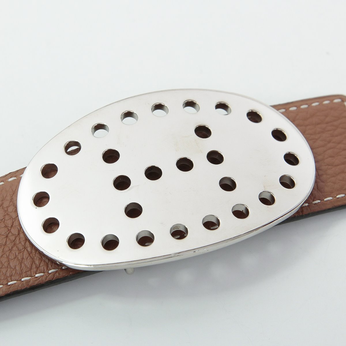 Hermes Evelyne Reversible 85 Belt Hermes So Black Box Leather Belt H Constance 38 mm  main image 4