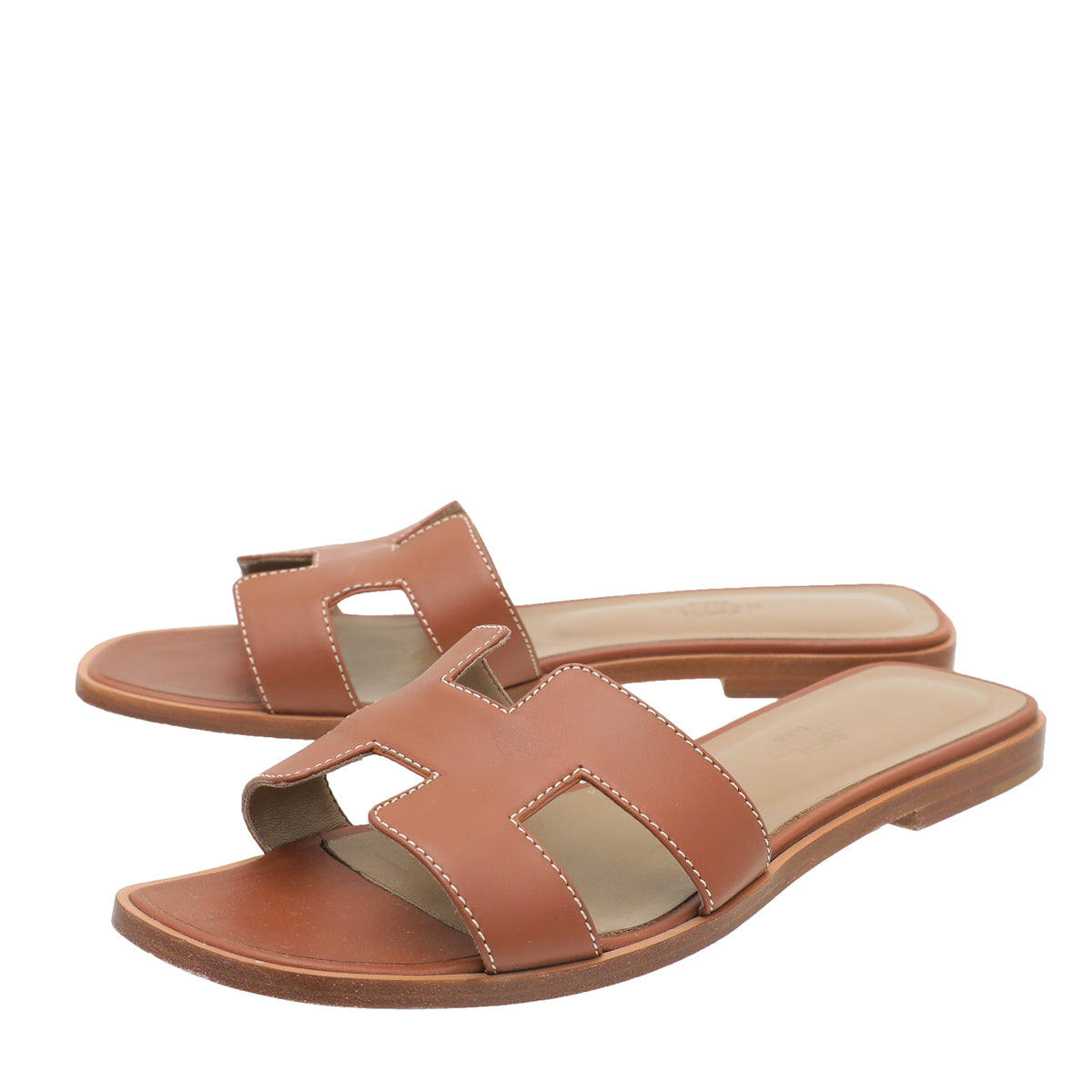【美品】Hermès オラン　ゴールド　38 Hermes Gold Oran Sandal 38 – THE CLOSET