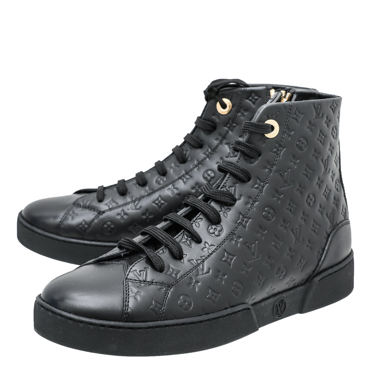 Louis Vuitton Black Empreinte Stellar High Top Sneakers 36.5  display picture 3